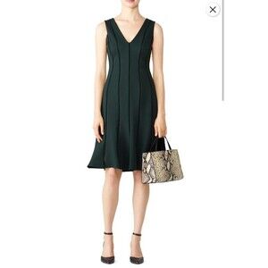 Adelyn Rae Dress Pilar Ponte Knit Green Size XS